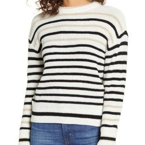 Nordstrom Black & Gold Striped Sweater